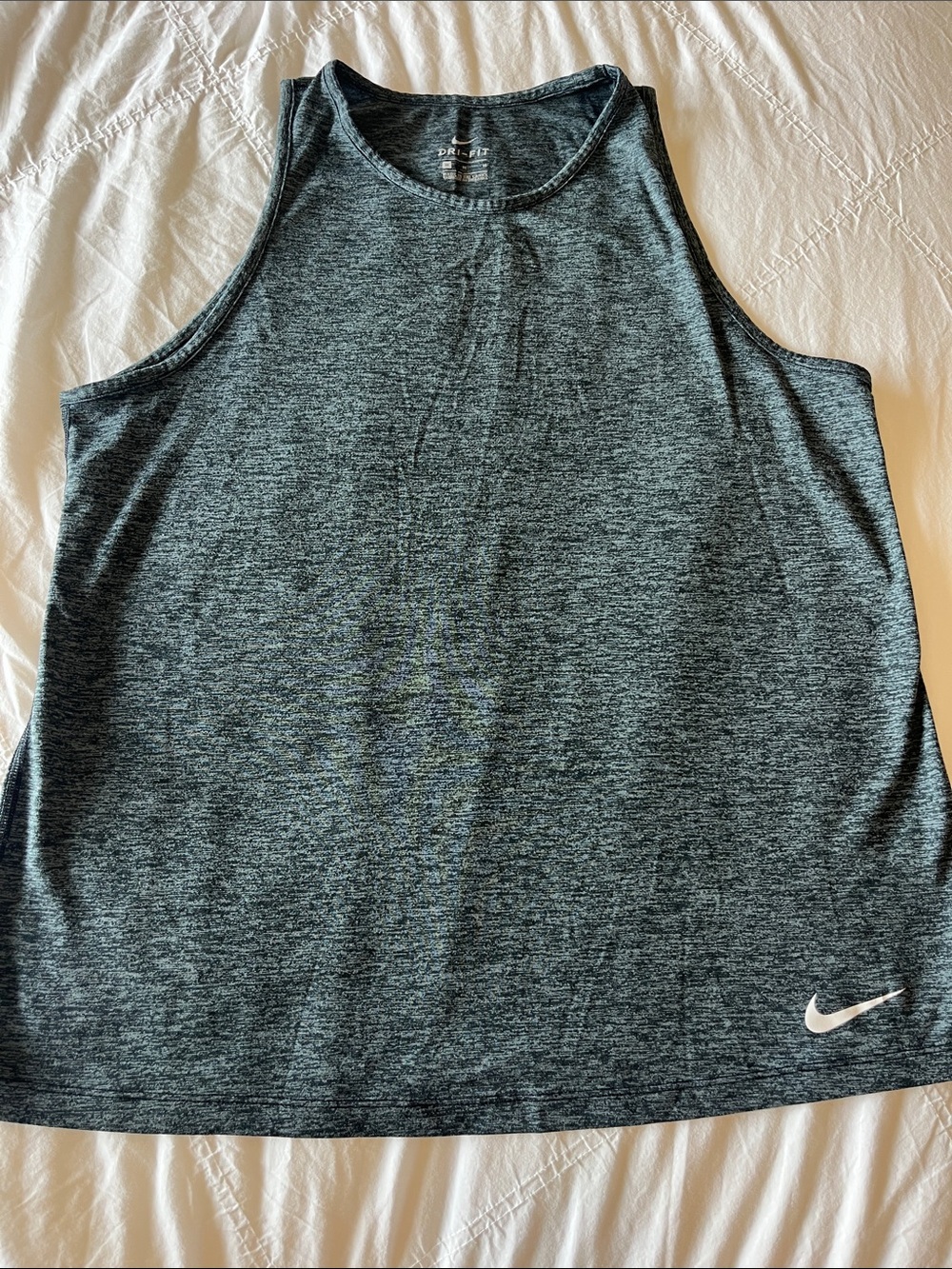 Nike Women’s Charcoal Gray Dri-FIT Tank Top - Athletic Sleeveless Tee